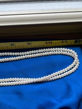 Source Unknown White Pearl Double Strand Necklace - Women Jewelry